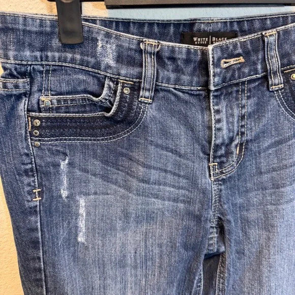 White House Black Market Noir Denim Bermuda Shorts Womens Size 2 - Picture 4 of 4